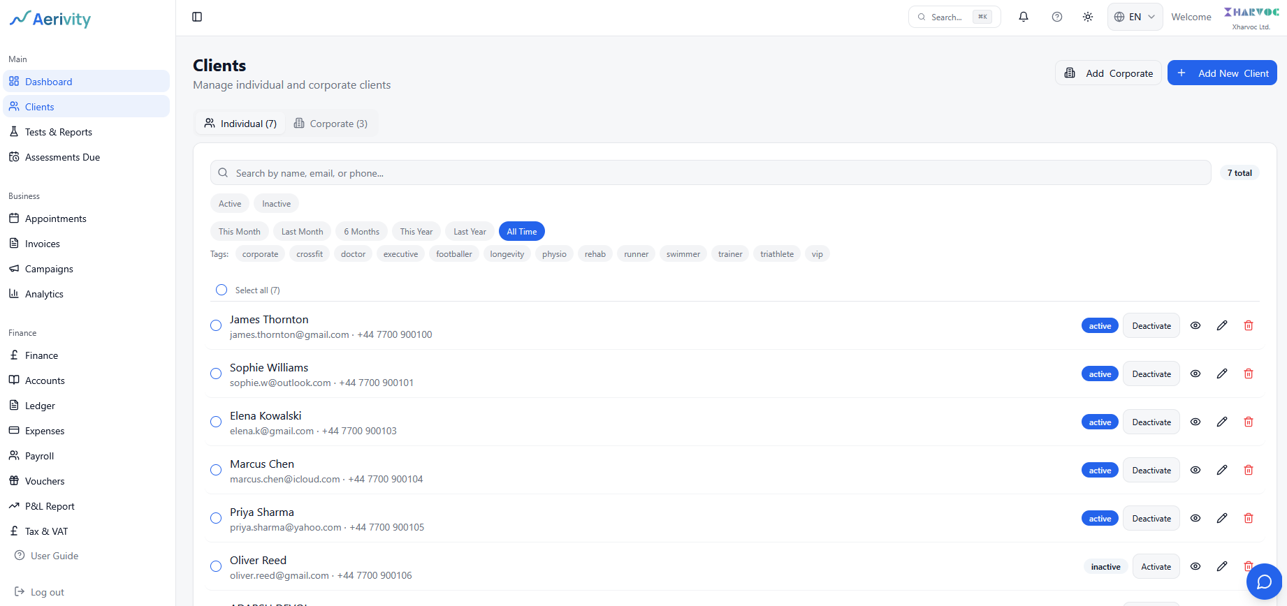 Client Management CRM
